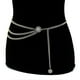 thumbnail image 5 of Women Fashion Belt Hip High Waist Gold Silver Narrow Metal Chain Chunky Fringes Diamond Waist Chain, 5 of 5