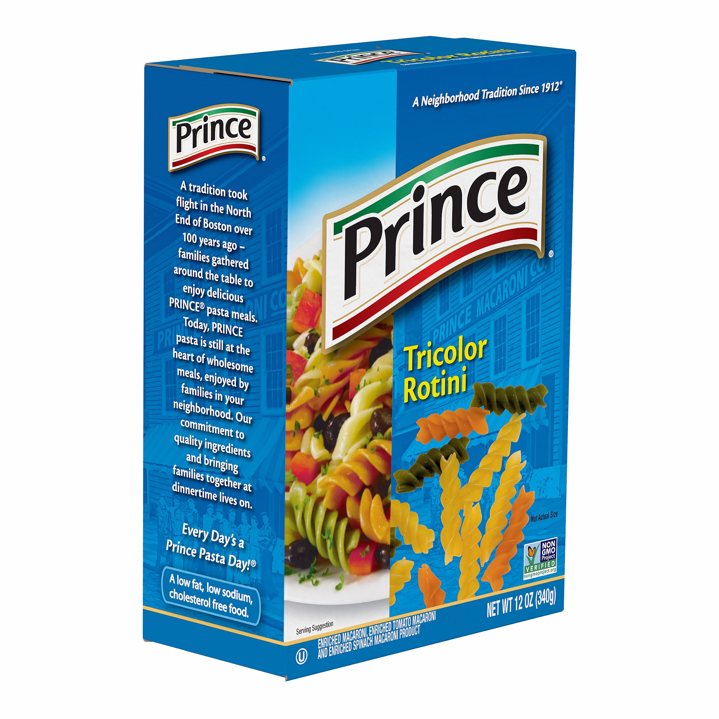 (8 pack) Prince Tricolor Rotini Pasta, 12-Ounce Box