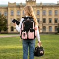 thumbnail image 2 of Weebloom Bow School Backpack With Lunch Box Pencil Case For Kids Girls Cute 3Pcs School Bags Set Three Piece Daypack Large Bookbag Elementary Middle High School Pink, 2 of 5