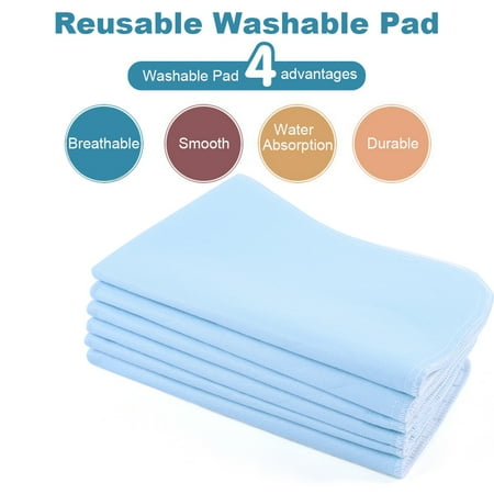 Hurrise 6pcs Bed Pads Reusable Washable Pad An Absorbent Pad For