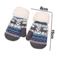 thumbnail image 2 of Guantes de terciopelo para niños de otoño e invierno con guantes de lana de punto grueso, color gris, 2 of 5