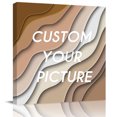 thumbnail image 2 of Brown Ombre Wall Art Painting on Canvas, Modern Geometric Abstract Aesthetic Cream Canvas Art Home Prints Wall Art Framed Modern Artwork for Living Room Bedroom Wall Decor 16x16in, 2 of 9