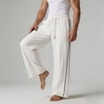 thumbnail image 5 of WPPGONE Mens Workout Pants Baggy Loose Wide Fit Elastic Waisted Drawstring Straight Leg Bottoms Sports Gym Athletic Active Casual Summer Trousers with Pockets, 5 of 8