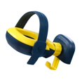 thumbnail image 4 of Soporte para Pelo Baoblaze Adhesivo para Ahorrar Espacio Azul Amarillo, 4 of 8