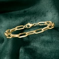 thumbnail image 3 of Ross-Simons 10kt Yellow Gold Paper Clip Link Bracelet, Women's, Adult, 3 of 6
