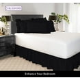 thumbnail image 2 of Ruffled Bed Skirt (Twin XL, Black) 18 inch Drop Dust Ruffle with Platform, Poly/Cotton Fabric, Available in All Bed Sizes and 14 Colors - Blissford, 2 of 6