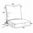 thumbnail image 2 of 2 PCS Set 24x24 in Outdoor Deep Seat Cushion- Waterproof Fade-Resistant Patio Furniture Cushions with Removable Covers, Adjustable Straps & Handles,Beige, 2 of 6