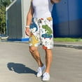 thumbnail image 7 of Bixox Men's Dinosaur Listening to Music printed lightweight casual shorts, soft sleep shorts with pockets., 7 of 7