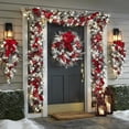 Christmas Swags Christmas Wreaths for Front Door, Prelit Xmas Stairway