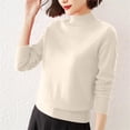 thumbnail image 2 of Maean Women Fleece Crop Sweatshirt Quarter Zipper Mock Neck Pullover Loose Fall Fashion Outfits Clothes, 2 of 3