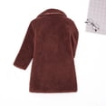 thumbnail image 5 of Girls and Toddlers' Lapel Collar Cardigan Kids Polar Fleece Open Front Long Jacket Winter Thick Warm Sherpa Trench Coat, 5 of 7