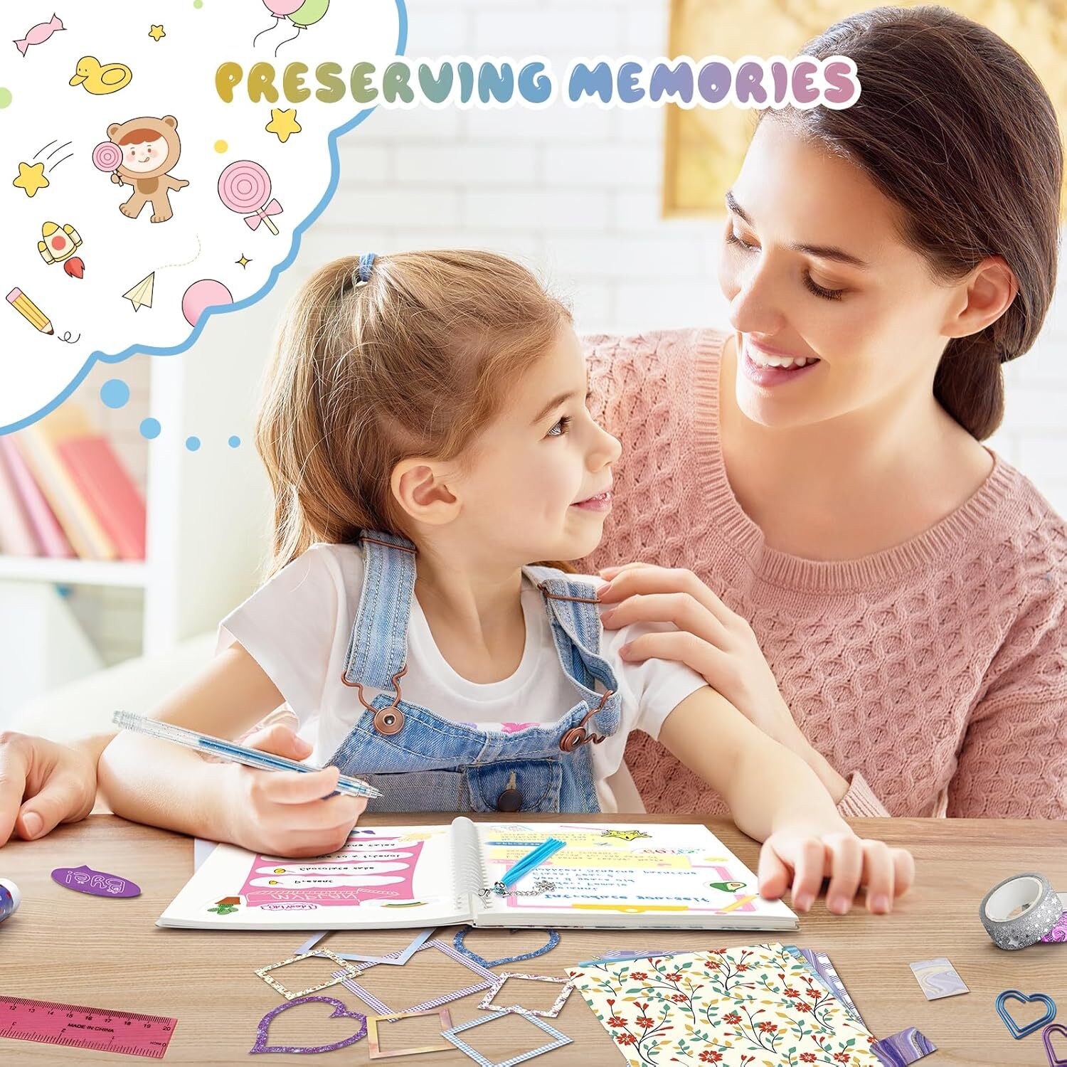 Toys for Ages 8-13 Girls Gifts: DIY Journal Kit for Tween Teen Girls 6 7 8 9 10 11 12 13 14 Year Old - Scrapbook & Diary Art Crafts Kit Birthday Holiday Gifts Toys for Kids Age 6-8 8-12 10-14