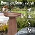 thumbnail image 3 of Sunnydaze Gleeful Garden Metal Bird Bath for Outdoors - UV-Resistant Large Bird Bath for Outside - 23-Inch - Matte Canyon Clay, 3 of 14