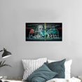 thumbnail image 4 of HFDF Large Stock Market Bull VS Bear Artwork Patgs Motivational 100 Dollar Money Benjam Frankl Canvas Wall Art Wooden Ready to Hang - es 10x8inch Unframed, 4 of 6