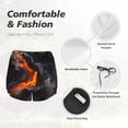 thumbnail image 6 of Lsque Molten Lava Abstract Flow Printed Women's Running Shorts with Liner Pockets,Elastic Quick Dry Workout Athletic Gym Yoga Shorts,Womens High Waist Shorts-, 6 of 9