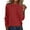 35#Red, variant on Crew Neck Long Sleeve Soft Pullover Sweater Women's Sweater Pink M