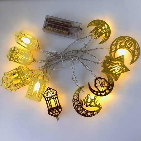 Étoiles Lune Guirlande Lumineuse Ramadan Lights Eid Mubarak Lumières  Décoratives LED Ramadan Lights Ramadan Lumières Décoratives Lanternes pour  Fête D'anniversaire (Batterie Non Fournie)