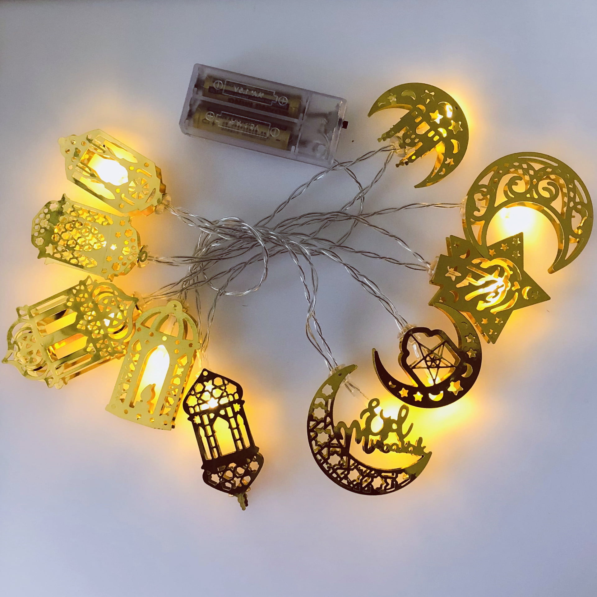Étoiles Lune Guirlande Lumineuse Ramadan Lights Eid Mubarak