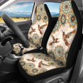 thumbnail image 3 of Pzuqiu Car Seat Cover Full Set Interior Accessories Polyester, Compatible with Car Seats Van Seats, for Truck Cars, Hummingbird Mandala Print, 3 of 10