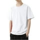 thumbnail image 1 of Playeras Elvqul de Hombre Playa Blanco Liso Manga Corta Algodón Cuello Redondo, 1 of 6