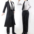 thumbnail image 5 of Disfraz de cosplay de Makima, peluca, gabardina, chaqueta, traje negro, uniforme, fiesta de carnaval, Halloween, trajes de anime, 5 of 5