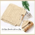 thumbnail image 2 of Women Straw Beach Tote Bag Summer Large Bamboo Top Handle Handbag Hand Woven Shoulder Crossbody Purse for Travel, 2 of 8