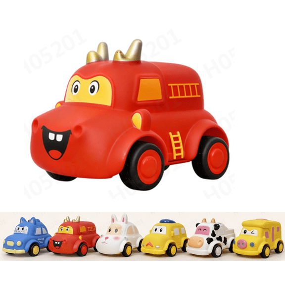 Animal Toy Cars for Toddlers 1-3, Cartoon Animal Friction Power Kids Cars Toy, Pull Back Cars for 18 Months Year Old Boys Girls Birthday Gifts