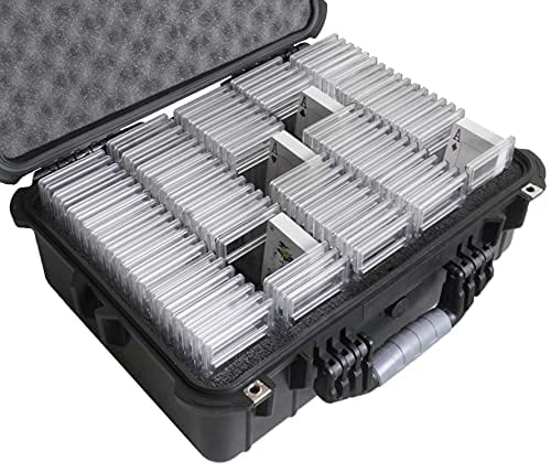 Airline Approved Slotted Storage Fits 108+ Slabs Impact Resistant Heavy Duty 4810 Loose Cards Case Club 108-196 Graded Card Slab Case Waterproof 1208 Sleeves 