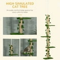 thumbnail image 3 of CoSoTower 4-Tier Floor to Ceiling Cat Tree, Height(80-95Inches)Adjustable, Tall Cat Tower w/ Anti-Slip Kit, Leaves, Multi-Layer Activity Centre w/ Scratching Post, 3 of 7