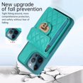 thumbnail image 6 of Phone Case for iPhone 12 Pro Max 6.7 Wallet Cover with Credit Card Holder Shoulder Crossbody Strap Long Lanyard Leather Cell Accessories iPhone12promax 5G i 12s Plus iPhone12 12pro Promax Women Green, 6 of 15