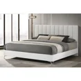 thumbnail image 2 of California King 5pc Modern Bedroom Set, Lacquer Wood Bed, Nightstand, Dresser Mirror and Chest, White/Silver, 2 of 10
