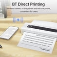 thumbnail image 3 of A4 Portable Printer Thermal Paper Printing for Travel Mobile Photo Printer Wireless BT Connect Compatible with iOS and Android Support 210mm/112mm(4'')/80mm(3'')/57mm (2'') Width Suitable fo, 3 of 7