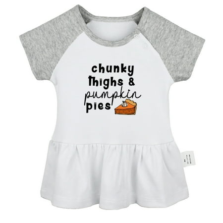 

Chunky Things & Pumpkin Pie Novelty Dresses For Baby Newborn Babies Skirts Infant Princess Dress 0-24M Kids Graphic Clothes (Gray Raglan Dresses 12-18 Months)