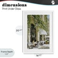 thumbnail image 4 of Stupell Industries French Country Sunny Day Cafe Terrace White Framed Print Under Glass, 14 x 20, by Petals Prints Design, 4 of 8