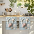 thumbnail image 4 of Nautical Coastal Kitchen Towels Set of 1, Ocean Sand Dollars Conch Starfish Wood Blue Absorbent Dish Towels for Kitchen, Microfiber Hand Towel, Quick Drying Tea Towel for Cleaning Dishcloths, 4 of 7