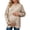 Khaki, variant on Maternity Women's Crewneck Sweatshirt Long Sleeve Front Pleated Blouse Fall Pregnancy Workout Loose Fit Top M-3XL