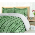 thumbnail image 5 of Ambesonne Wooden Print Duvet Cover Set, Cracked Timber Surface, 2-Calking, Peacock Green Pale Green, 5 of 7