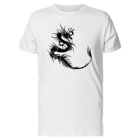 Black Silhouette Of A Dragon Tee Men's -Image by Shutterstock