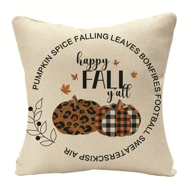 Happy Fall Pillow Covers 18x18 In Linen Farmhouse Pumpkin Gnome Throw Rustic Holiday Decorative Pillowcases Case Cushion Thanksgiving Decor For Home Sofa Couch Bed Com - Fallas Home Decor Happy Fall Pillow Covers 18x18 In Linen Farmhouse Pumpkin Gnome Throw Rustic Holiday Decorative Pillowcases Case Cushion Thanksgiving Decor For Home Sofa Couch Bed Com - Fallas Home Decor
