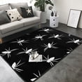 thumbnail image 3 of Area Rugs For Living Room Decor - white spider doodle black Soft Anti Slip Throw Washable Rugs 5x7 For Bedroom, Indoor Carpet For Bedroom Living Room 80x58In, 3 of 7