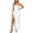 White, variant on Womens Summer Sleeveless Bodycon Dress Satin Silk Spaghetti Strap Square Neck Split Wedding Guest Party Long Maxi Dresses Brown XS