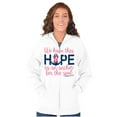 thumbnail image 3 of Breast Cancer Hope is an Anchor Quote Zip Hoodie Sweatshirt Women Brisco Brands X, 3 of 6