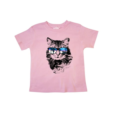

Inktastic Cat with Sunglasses and Beach Sunset Gift Toddler Boy or Toddler Girl T-Shirt