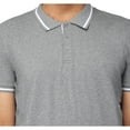 thumbnail image 3 of X RAY Jeans Mens Basic Short Sleeve Tipped Polo, Heather Charcoal/White, L, 3 of 3