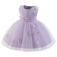 thumbnail image 2 of NAISIBABY Flower Girl Dresses, Back Zipper Sleeveless Mesh Embroidered Tulle Gown Wedding Party Pageant Dress Purple 2T, 2 of 5