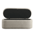 thumbnail image 6 of Teddy Upholstered Storage Ottoman Bench 45.5 inches Length, Bedroom Storage Furniture, End of Bed Stool with Safety Hinge-Gray, 6 of 9