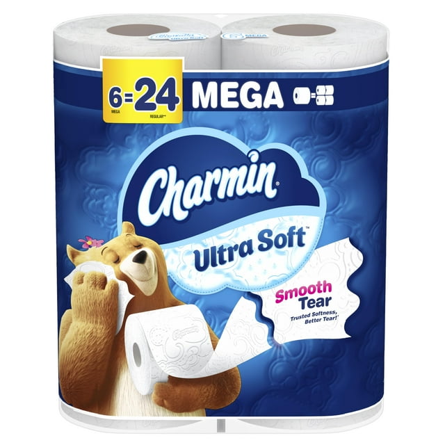 Paquete de 6 merollos de papel higiénico Charmin Ultra Soft