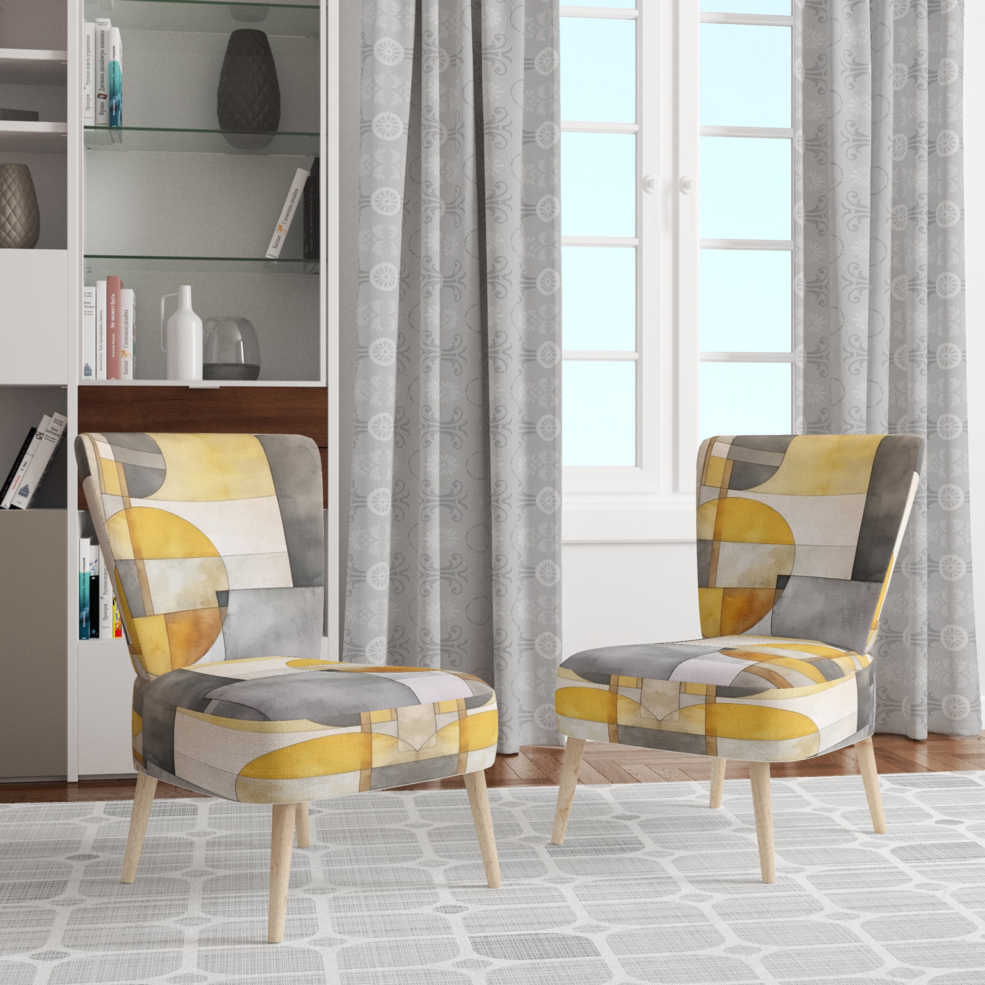 Living Room Yellow Gray Accent Chair Furniture Grey And Yellow