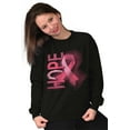thumbnail image 3 of Hope Breast Cancer Awareness Warrior Women Crewneck Sweatshirt Brisco Brands S, 3 of 6