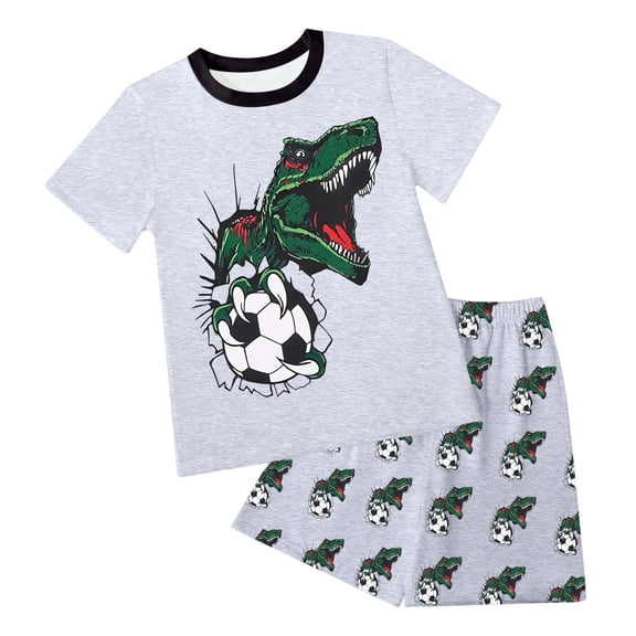 UAYOTSE Boy Clothes Kids Boy's Summer Outfits Shorts Sleeve Crewneck T Shirt Tops Tees Shorts Sets Boy's 2 Piece Outfits,Sizes 4-5 Years